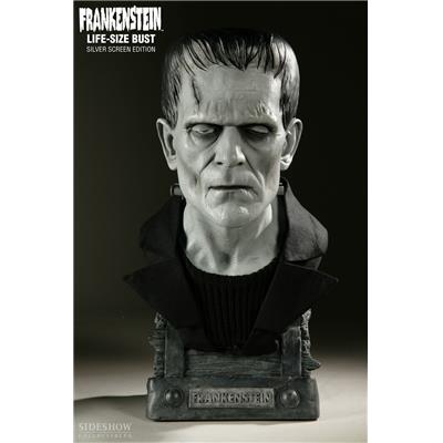 Frankenstein Boris Karloff Life Size Bust Sideshow Silver Screen Edition