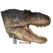 T-Rex Head Life-Size Statue Open Mouth Oxmox Muckle